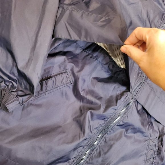 Vintage 90s Y2K Microsoft Blue Zipup Jacket Windbreaker‎ Embroidered Media Group - Picture 7 of 11